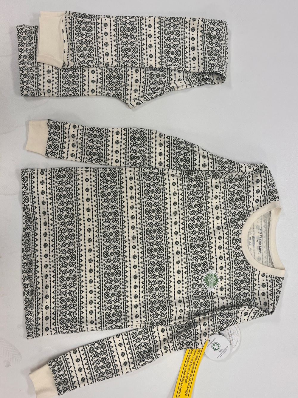 Burts Bees Christmas Fair Isle Kids Pajama Set